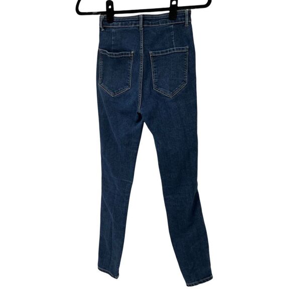 Zara Dark Wash High Rise‎ Waist Skinny Jeans - Picture 3 of 8